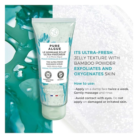 Yves Rocher Pure Algae Ultra-Fresh Radiance Scrub 75ml