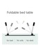 طاولة للكمبيوتر المحمول قابلة للطي بني/أبيض/أسود 60x40x28سنتيمتر