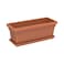 Cosmoplast Rectangular Planter With Tray Terracotta 76cm