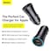 Baseus Fast Car Charger PD 40W Dual USBC Ports Fast Charging Car Power Adapter For iPhone 15 Pro/15 Pro Max/15/14/13/12/11SamsungGalaxy S23/22/21iPadPro/AirHuawei XiaomiOneplus11 ProAnd More Dark Grey