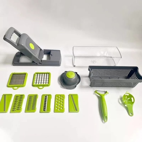 Generic 14 In 1 Multifunctional Kitchen Vegetable Cutter Fruit &amp; Vegetable Grey