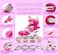 EASY FUTURE Inline Skates Adjustable Size Roller Skates with Flashing Wheels for Outdoor Indoor Children Skate Shoes Including Full Protective Gear Set Pink Large (39-42)