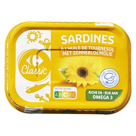 Carrefour 1/5 Sardines Sunflower Oil 135g