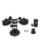 Generic - 5-Piece Sports Camera Triple Suction Cup Mount Set Black