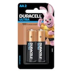 Buy Duracell Ultra AA Alkaline Battery 1.5V Black 2 Battery in UAE