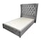 In House Lychee Velvet Bed Frame - Single - 200x90 cm - Gray