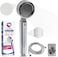 Coralblue Handheld Shower Head Set-This Shower head has 2 Shower filter 1 handle and 1 head water filter to purify harmful Chemicals and Pollutants -  2m long Shower hose Stainless Steel