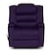 In House Velvet Rocking &amp; Rotating Recliner Chair With Storage Box - Dark Purple - AB07