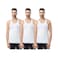 Fruit Of The Loom Sleeveless Vest XL White Pack of 3