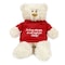 Caravaan, Supersoft, Cuddly Teddy Bear With Trendy Red Hoodie I&#39;m Crazy About You, Ok Well Maybe Just Crazy! Size 38cm Ideal For Birthdays, Boys, Girls Parties Soft And Cuddly
