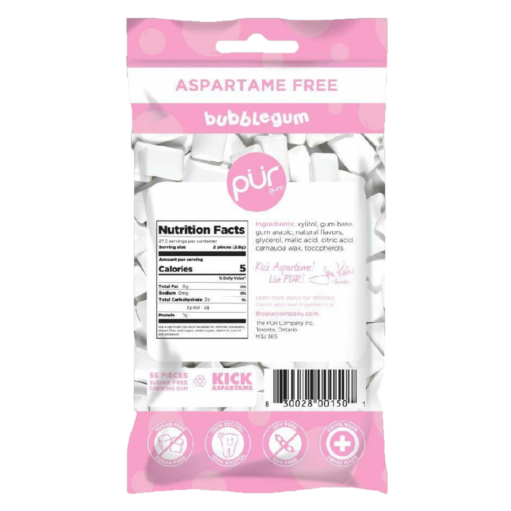 Pur Gultan Free Sugar Free Bubble Gum 77 Gram product thumbnail 2