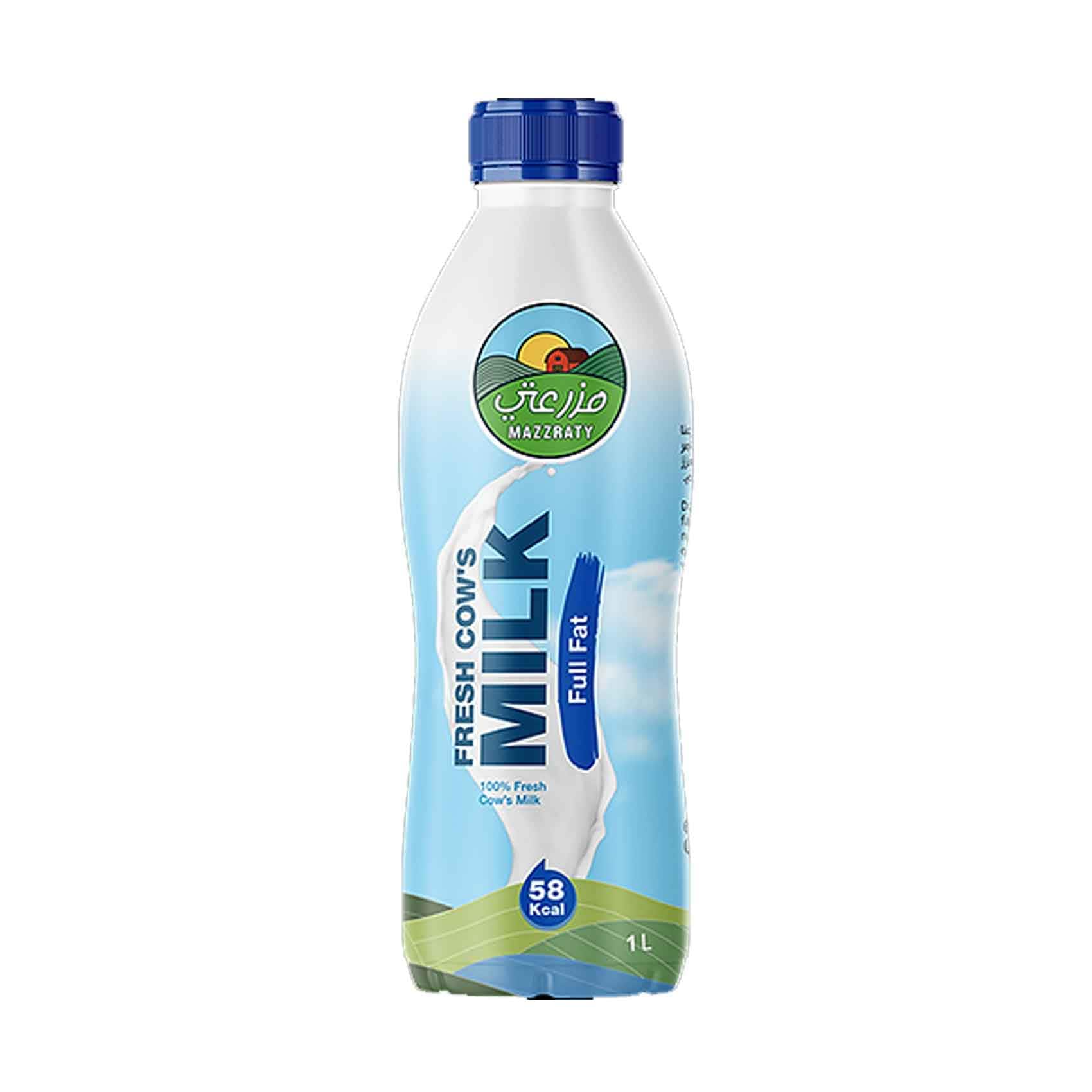 Buy Mazzraty Fresh Milk Full Fat 1L Online | Carrefour Qatar