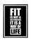 Spoil Your Wall Motivational Quote Wall Poster With Frame Black/White 30x40cm