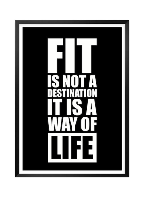 Spoil Your Wall Motivational Quote Wall Poster With Frame Black/White 30x40cm