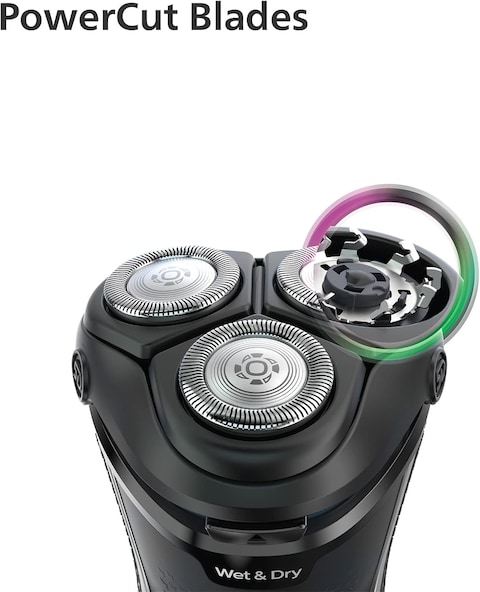Philips Razor Series 3000 Electric Wet and Dry Shaver with Fold-Out Trimmer and Travel Case (Model S3230/52) Ash Gold