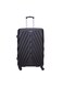 PARA JOHN  3-Piece Hard Side ABS Luggage Trolley Set 20/24/28 Inch Black
