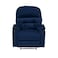 In House Velvet Rocking &amp; Rotating Cinematic Recliner Chair With Cups Holder - Dark Blue - NZ80