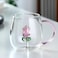 1CHASE&reg; Borosilicate Three-Dimensional Coffee Cup with Handle 300 ML (Flower)