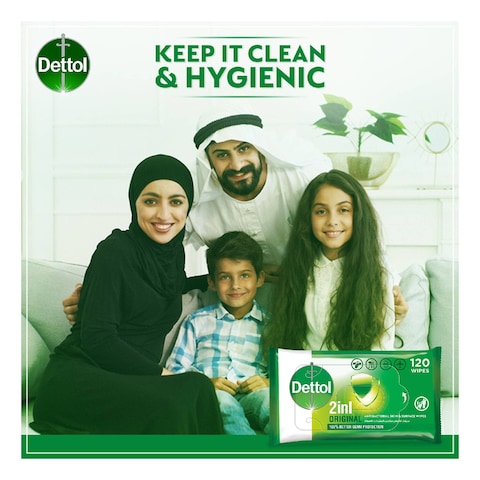 Dettol Original Anti-Bacterial Multi-Use 120 Wipes