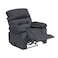 In House Velvet Rocking Recliner Chair - Dark Grey - NZ60
