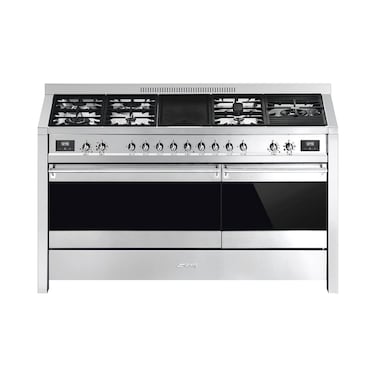 Smeg Classica 7 Burner Gas Cooker A5-81 150x60cm Silver