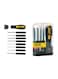 9-Piece Screwdriver Set Black/Yellow/Silver