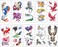 Animal Temporary Tattoo Phoenix Fox Unicorn Eagle Peacock Horse 10 sheets