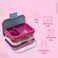 Eazy Kids 4 Compartment Bento Lunch Box - Mat Pink
