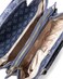 AMICA Hera Multiple Compartment Medium Sized Handbag in Monogram Print with Detachable Coin Pouch and Detachable Shoulder Strap - Blue