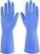 ZALCOON Household Rubber cleaning gloves Blue Large for Household,Reuseable dishwashing gloves for Kitchen.
