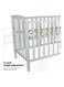 Moon Wooden Window Crib, 129X69X96 cm, 0 To 4 Years