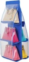 Blooming Time 6 Pocket Large Clear Purse Handbag Hanging Storage Bag Organizer