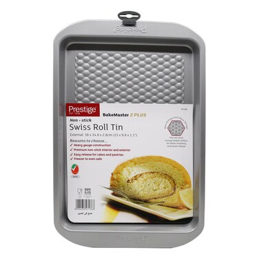 برستيج بيك ماستر 2 بلس صينية سويس رول غير لاصقة رمادي 38×24.8×2.8 سم
