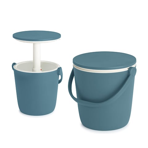 Keter Cooler GoBar Ocean Blue 2-in-1 Beverage Cooler and Weather-Resistant Serving Table