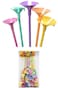 Generic Beautiful Balloon Stick With Cap Attached -Mixed Colours- 42 Cm (Pack Of 1 Bag)