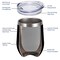 SUNWILL Vacuum Insulated Wine Tumbler with Lid  Black   Stemless Stainless Steel Insulated Wine Glass 12oz  Double Wall Durable Coffee Mug  for Champaign  Cocktail  Beer  Office use