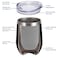 SUNWILL Vacuum Insulated Wine Tumbler with Lid  Black   Stemless Stainless Steel Insulated Wine Glass 12oz  Double Wall Durable Coffee Mug  for Champaign  Cocktail  Beer  Office use
