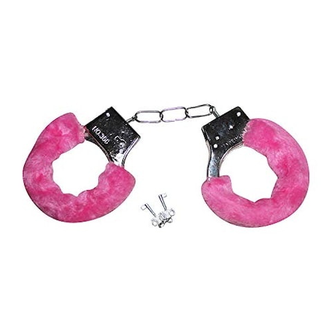 Kaku Fancy Dresses Hand Cuffs for Kids/Phenovo Police Cop Sheriff Officer Handcuff Toy/Police Role Play Costume Accessories Metal Handcuffs/Hathkadi Costume -Pink, Free Size, for Unisex