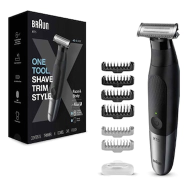 Braun Series X All-In-One Electric Razor And Beard Trimmer With 5 Attachments XT5100 Black