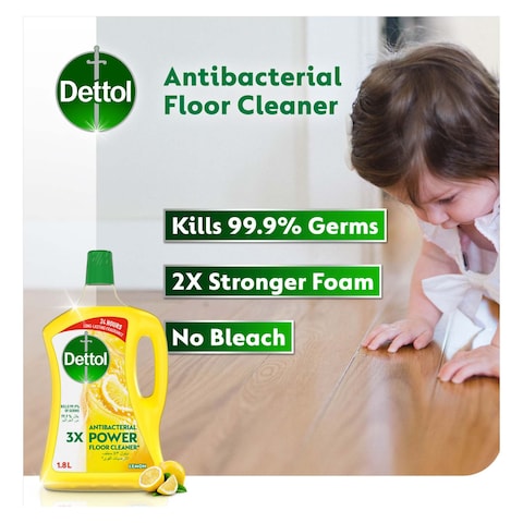 Dettol 3X Antibacterial Power Floor Cleaner Lemon 3L+1.8L