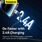 BASEUS Unbreakable Series 1m USB to iP 2.4A Fast Charging Aramid Fiber Braided Data Cable  2.4A 1M - iPhone 11/12/13/14/Pro/Pro Max/SE  Stellar White