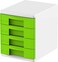 Cosmoplast 4 Tiers File Cabinet A4 Drawers, Lime Green