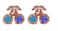 Aiwanto Hair Clips Girls Beautiful Hair Accessories 2 Pcs - Blue Stoned