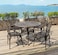 Yulan Outdoor Furniture Set, Cast Aluminum Table and Chairs for Patio or Deck (5-Piece Set) (Brown YL-21007-409)