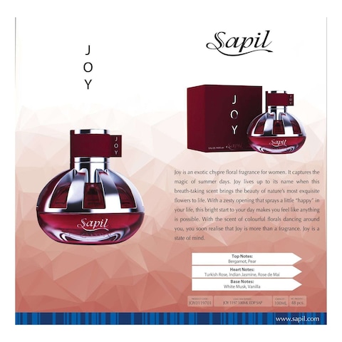 Sapil Joy Eau De Parfum Clear 100ml