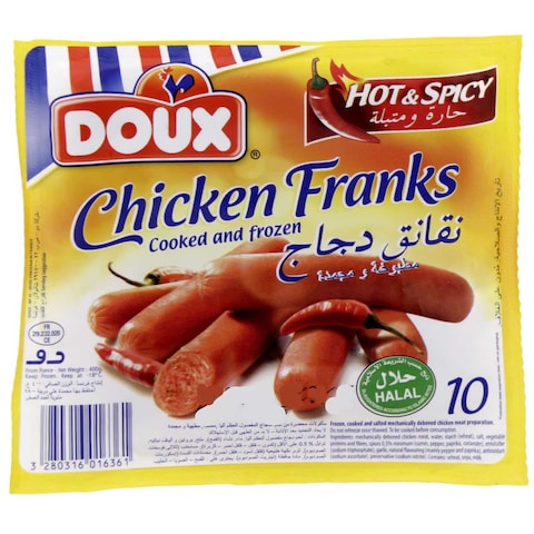 Buy DOUX 10 CHICKEN FRANKS HOTSPICY 400G in Kuwait