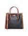 AMICA Vivienne Wome's Panelled Colorblocked Handbag Vegan Leather - Black / Tan