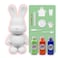 DIY MONEY SAVING BUNNY (9 inch - 23 cm) ACRYLIC FLOW POURING PAINT SET RABBIT Colors, Mint-Green, Orange, Dark-Blue. Arts and Crafts, Customize Handmade Creative Birthday Gift.