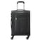 Delsey Pin Up 4 Wheel Luggage Soft Trolley Black 55cm