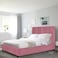 In House Berlin Velvet Bed Frame - Single - 200x90 cm - Light Pink